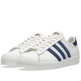 V3w3191 - Adidas Superstar 80s DLX Vintage White & Navy - Men - Shoes
